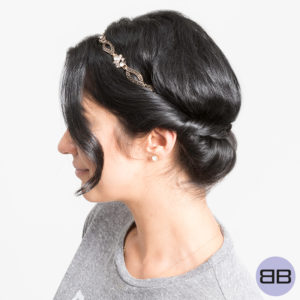#BubblesBesties Air Dry Hair Styles | Image of Finish Look 1: Boho Headband Wrap on Saba