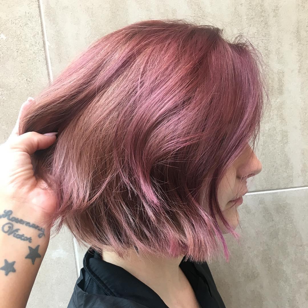 Restore Winter Hair with Cibu Sashini | Image of bob hair cut with pink color