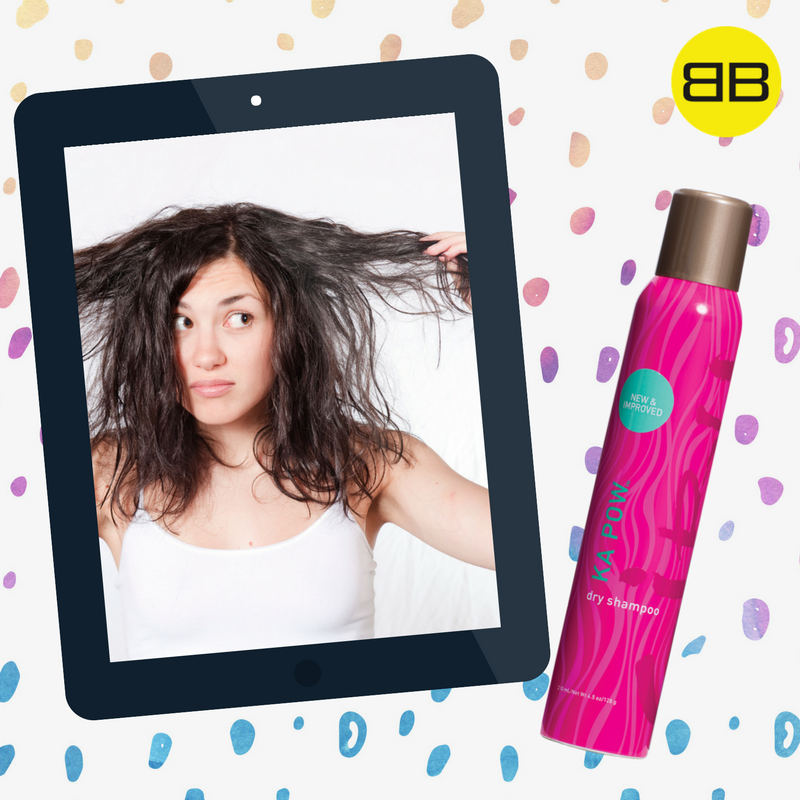 Cibu Hair Products Solve Top Hair Concerns | Image of model with oily hair with bottle of Ka Pow