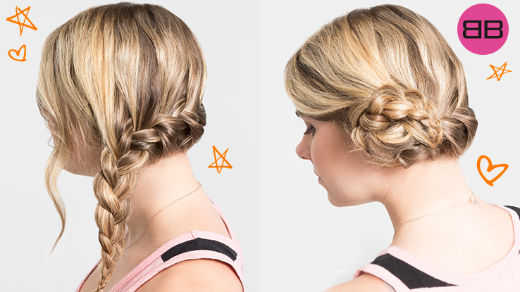 #BubblesBesties Air Dry Hair Styles | Beach Braid + Side Tuck: Two finished styles on model Amanda's long blonde hair