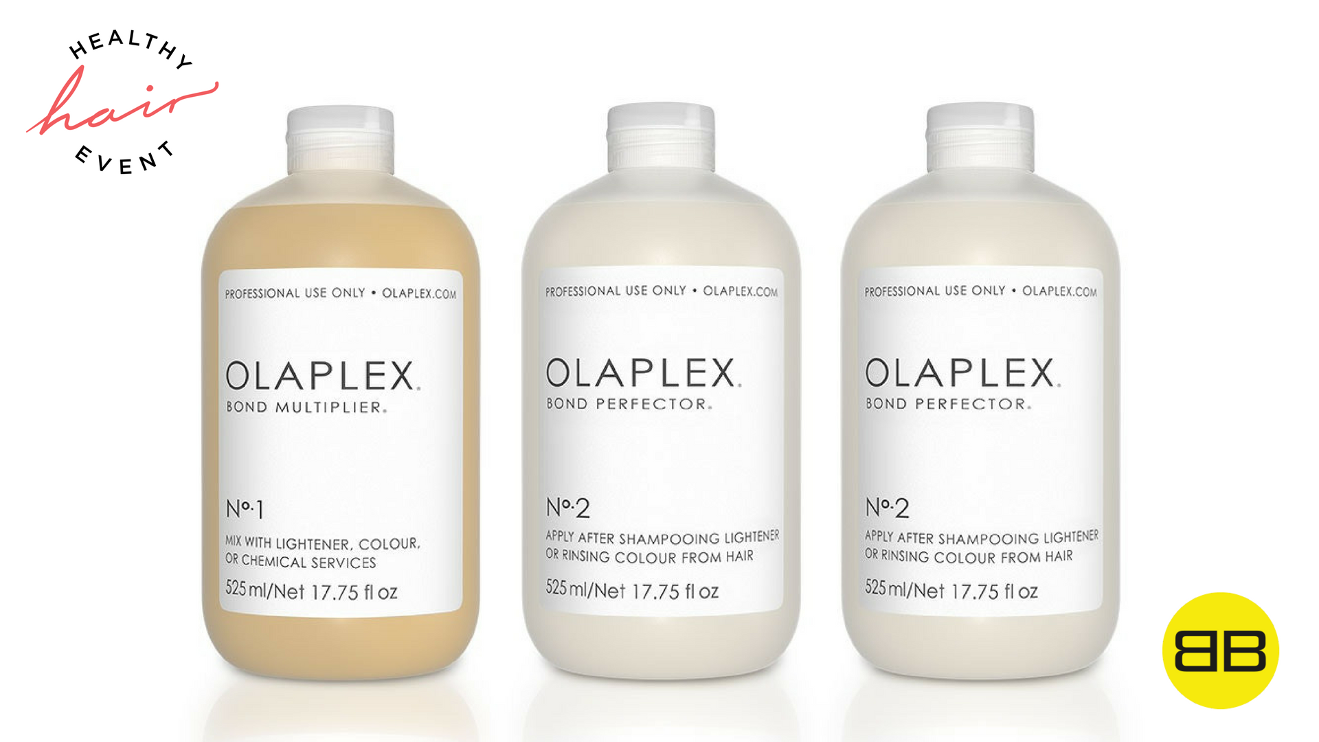 Why Your "Healthy" Hair Needs an Olaplex Treatment | Image of 3 Step Olaplex system bottles